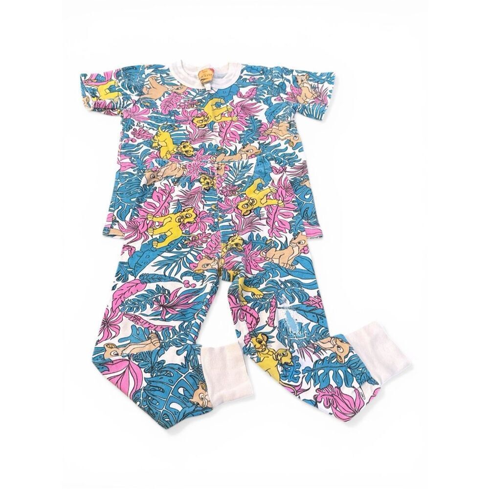 DISNEY Wormser Co Vintage 90s Lion King Pajama Complete 2pc Set